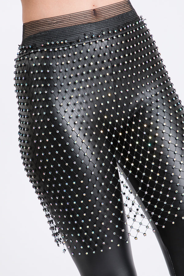 Jeweled Fish Net Skirt